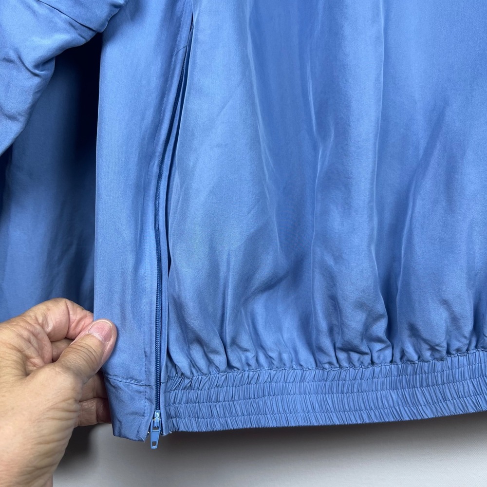 Vintage Bobby Chan Silk Windbreaker Men Pullover Samoset Golf Jacket Blue Small - Picture 4 of 13